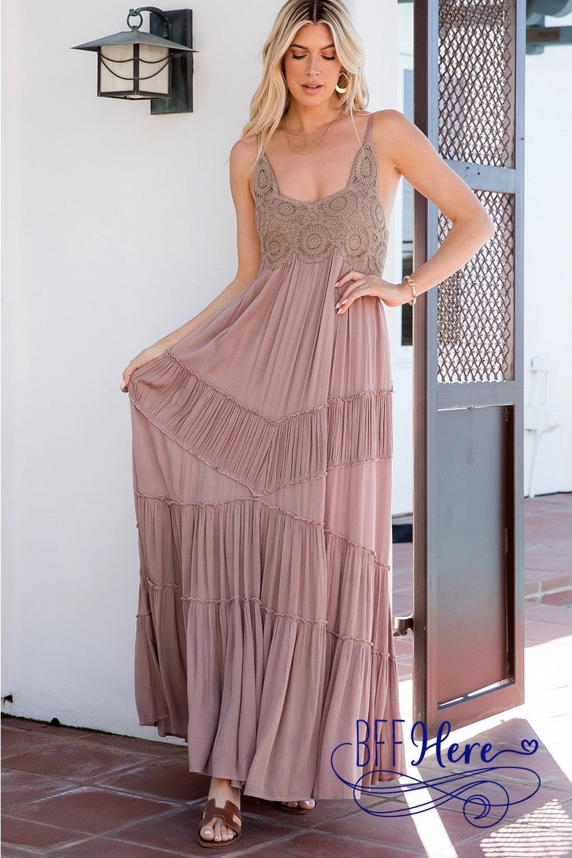 Cocoa Charm Crochet Maxi - BFF Here