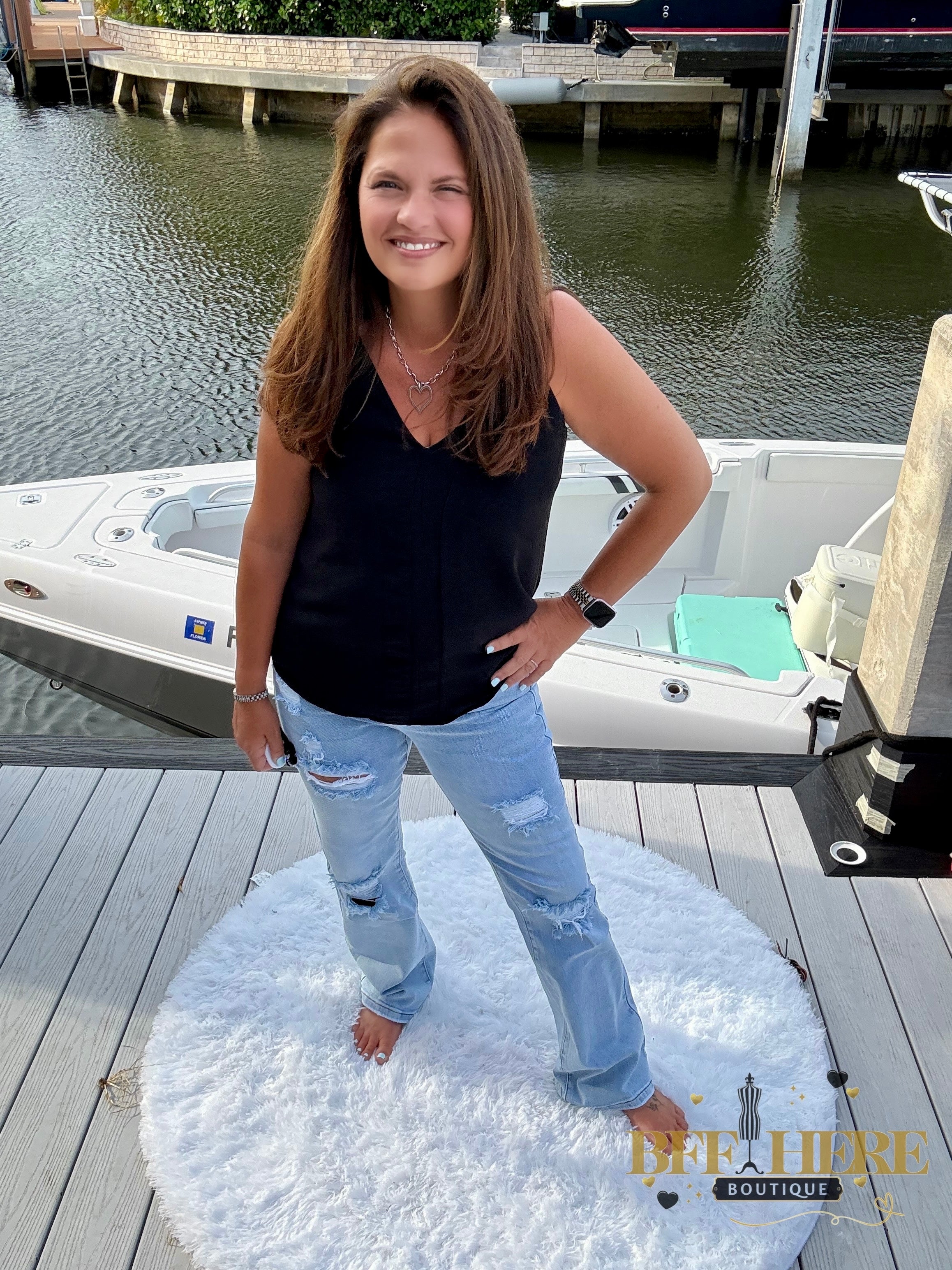 Ashland Straight Leg Distressed Jeans by Blakeley - BFF Here