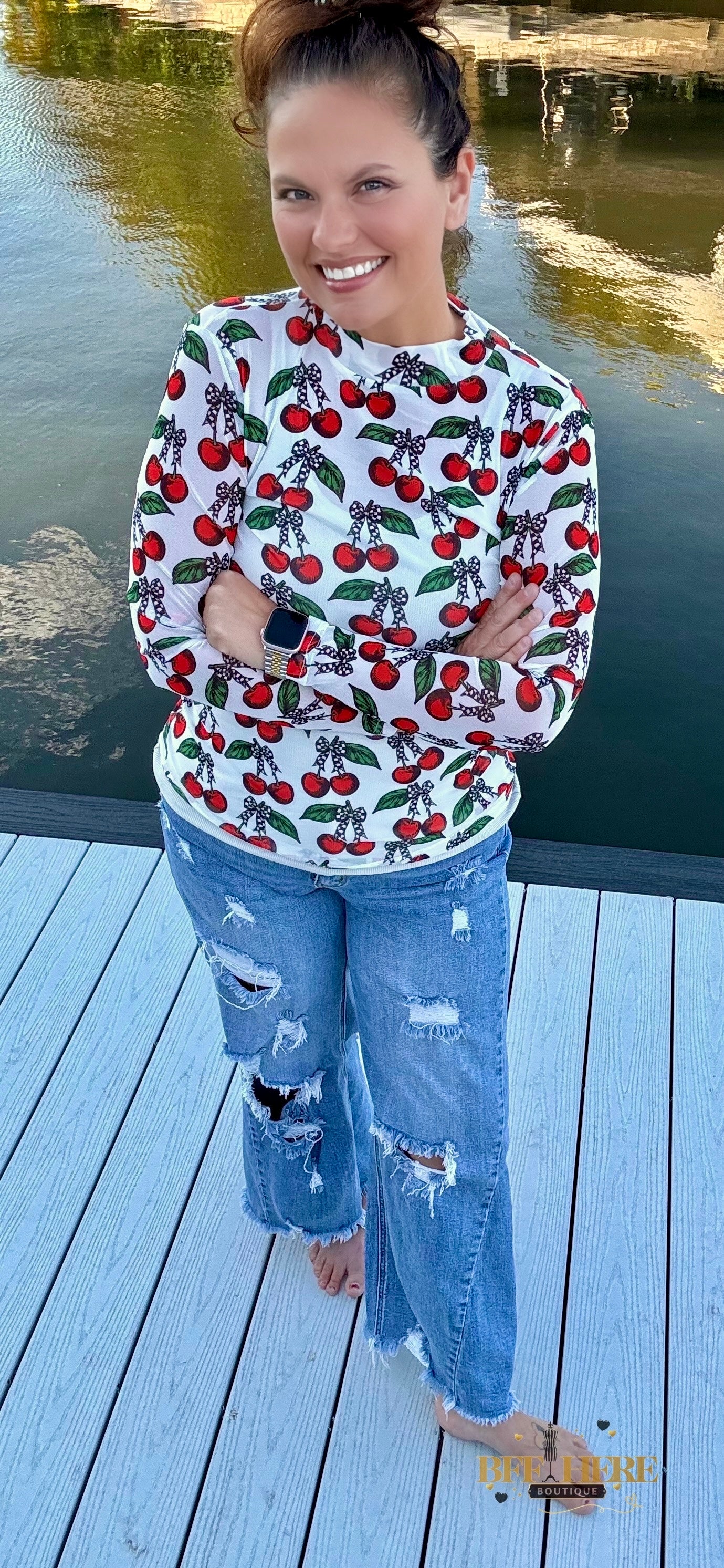 Cherry On Top Mesh Top by Sterling Kreek - BFF Here