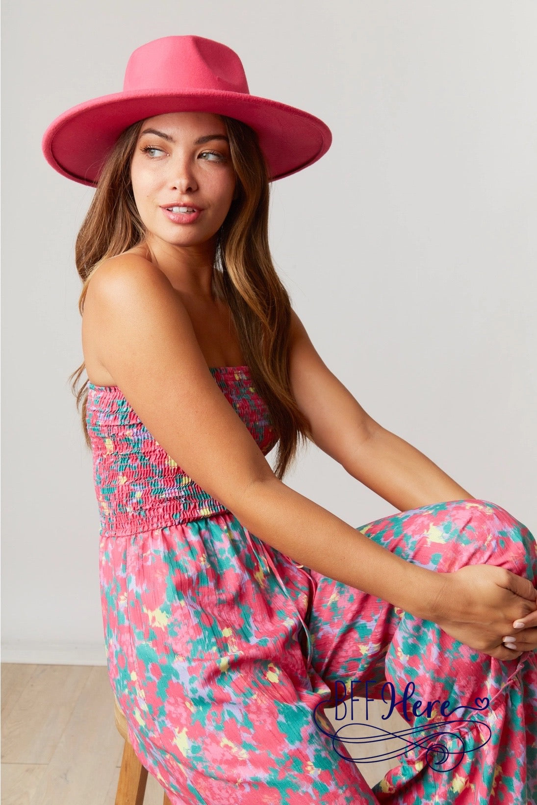 Blooming Elegance: Floral Printed Jumpsuit - BFF Here