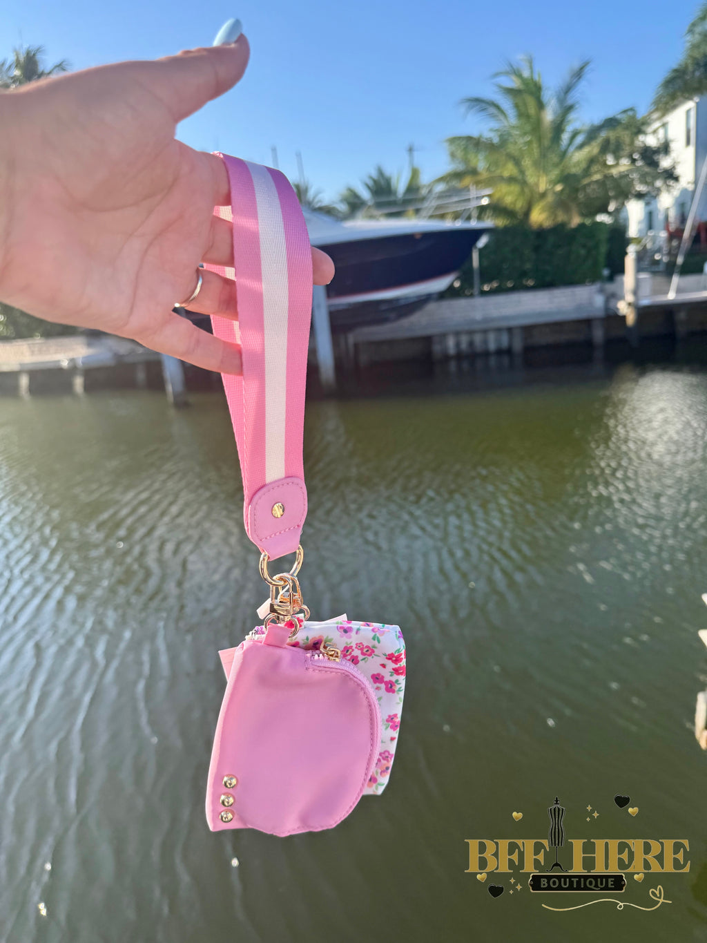 Summer Spritz Dual Pouch Wristlet by Pretty Simple / Choice of Color - BFF Here