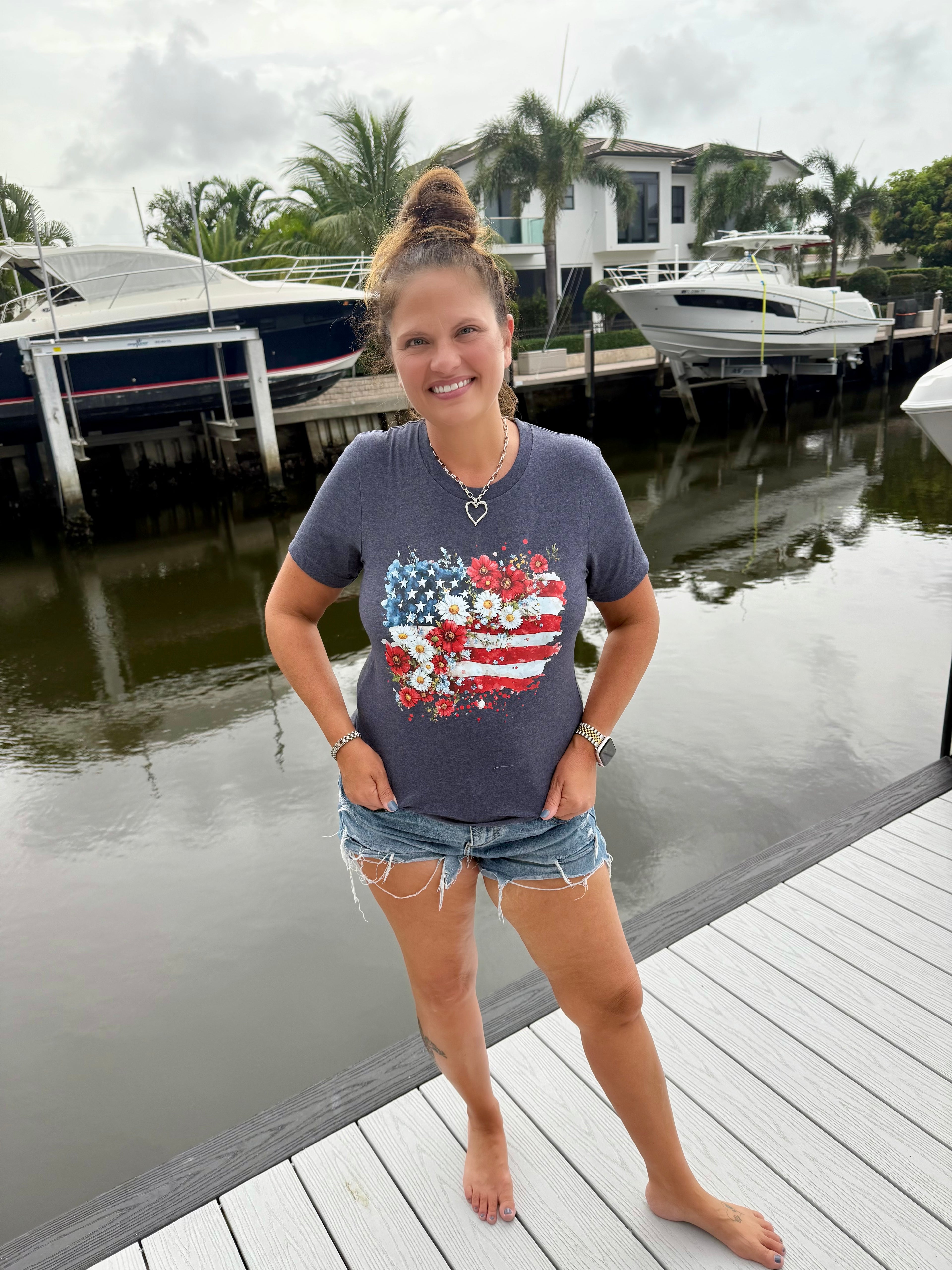 America in Bloom Tee - BFF Here
