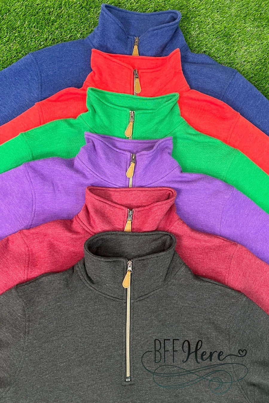 Miley Quarter Zip Pullover by Jess Lea / Black - BFF Here