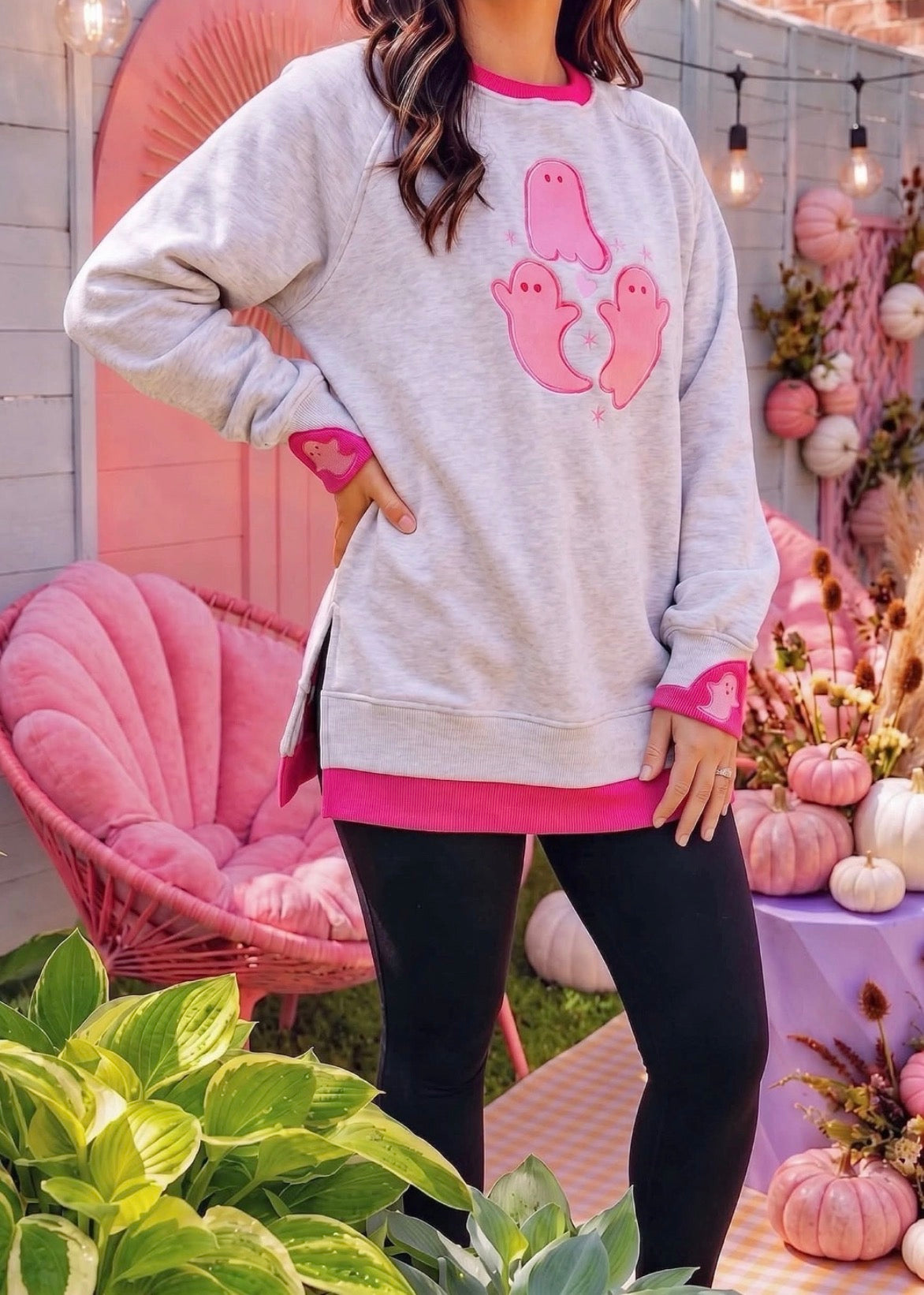 PREORDER: Pretty Little Ghosts Layerpop™ Double Cuffs Sweatshirt by JadyK (ETA: September)