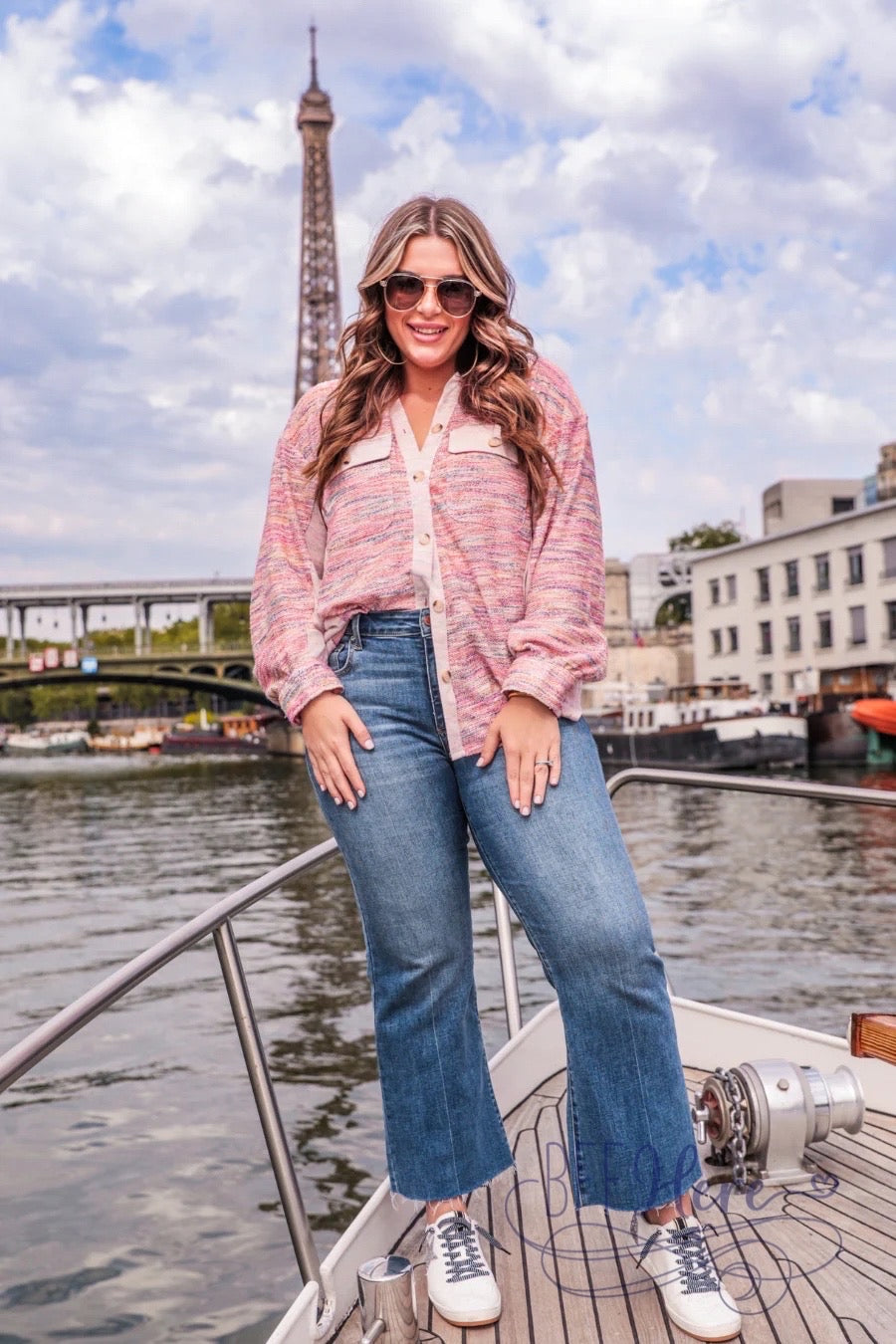 Little Bit Of Color Button Up Top - BFF Here