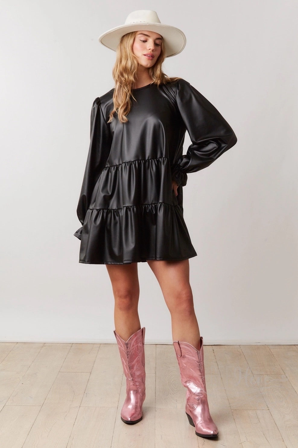 Classic Elegance: Long Sleeve Black Mini Dress for Any Occasion - BFF Here