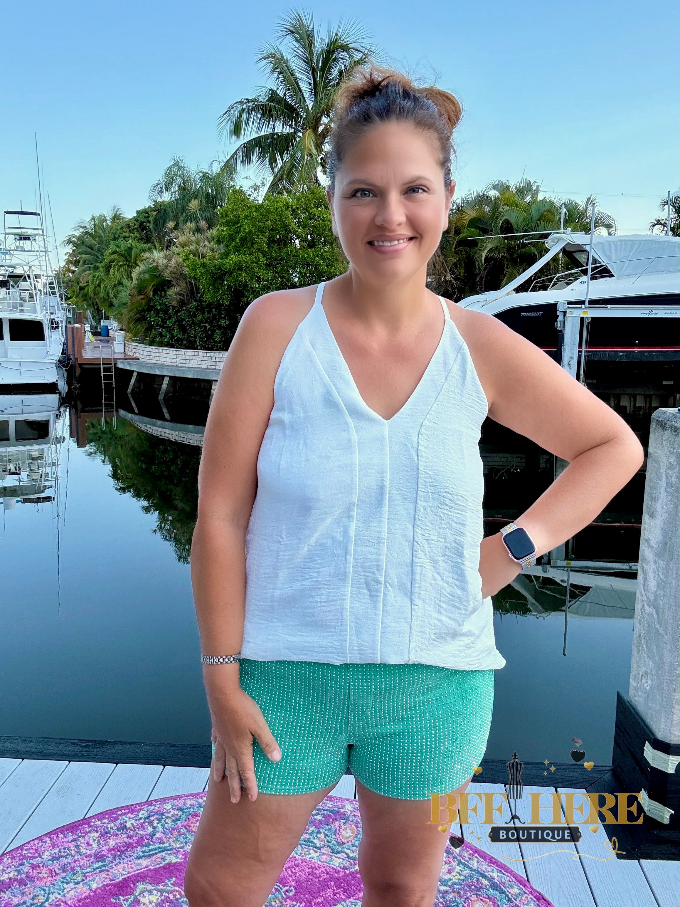 Jitterbug Shorts / Turquoise by Sterling Kreek - BFF Here