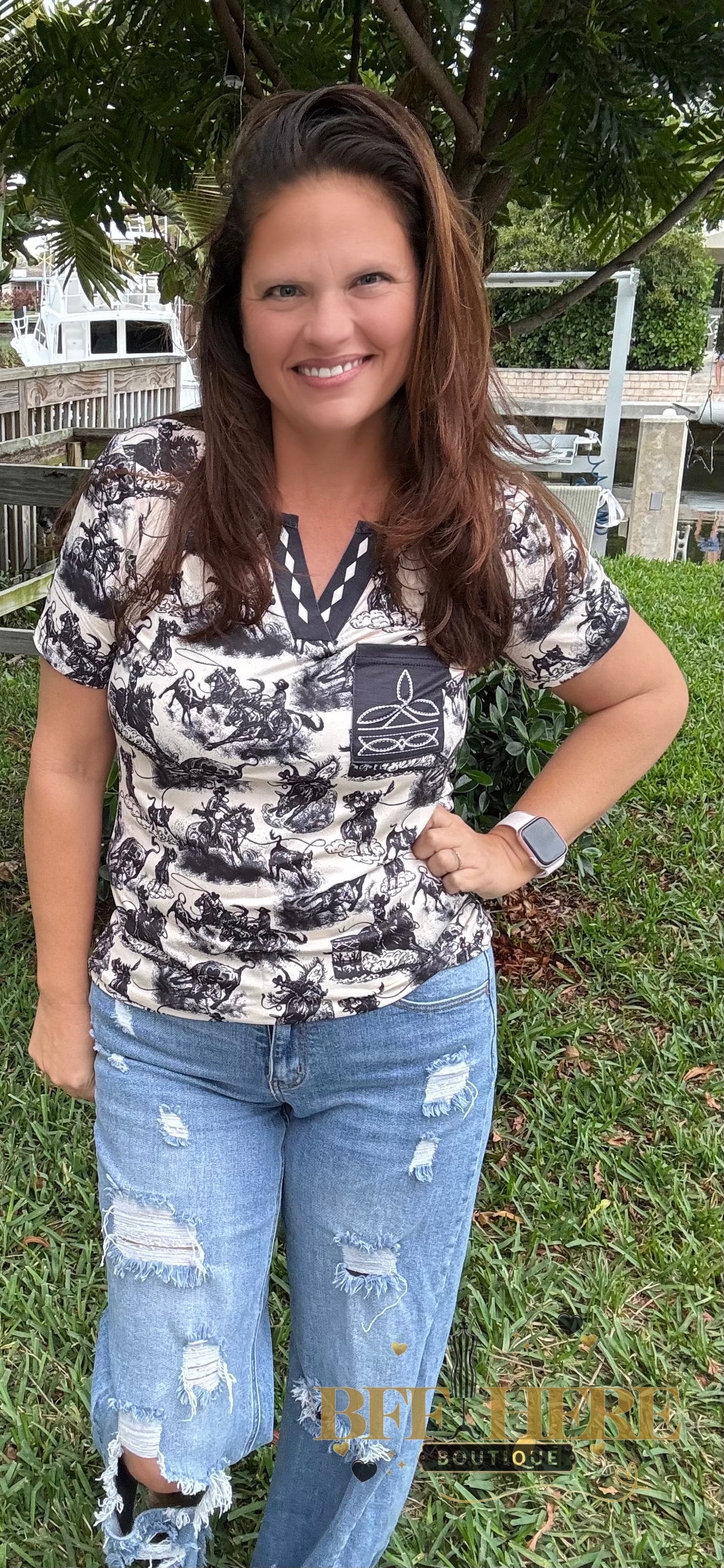 Rodeo Road Bootstitch Top by Sterling Kreek - BFF Here