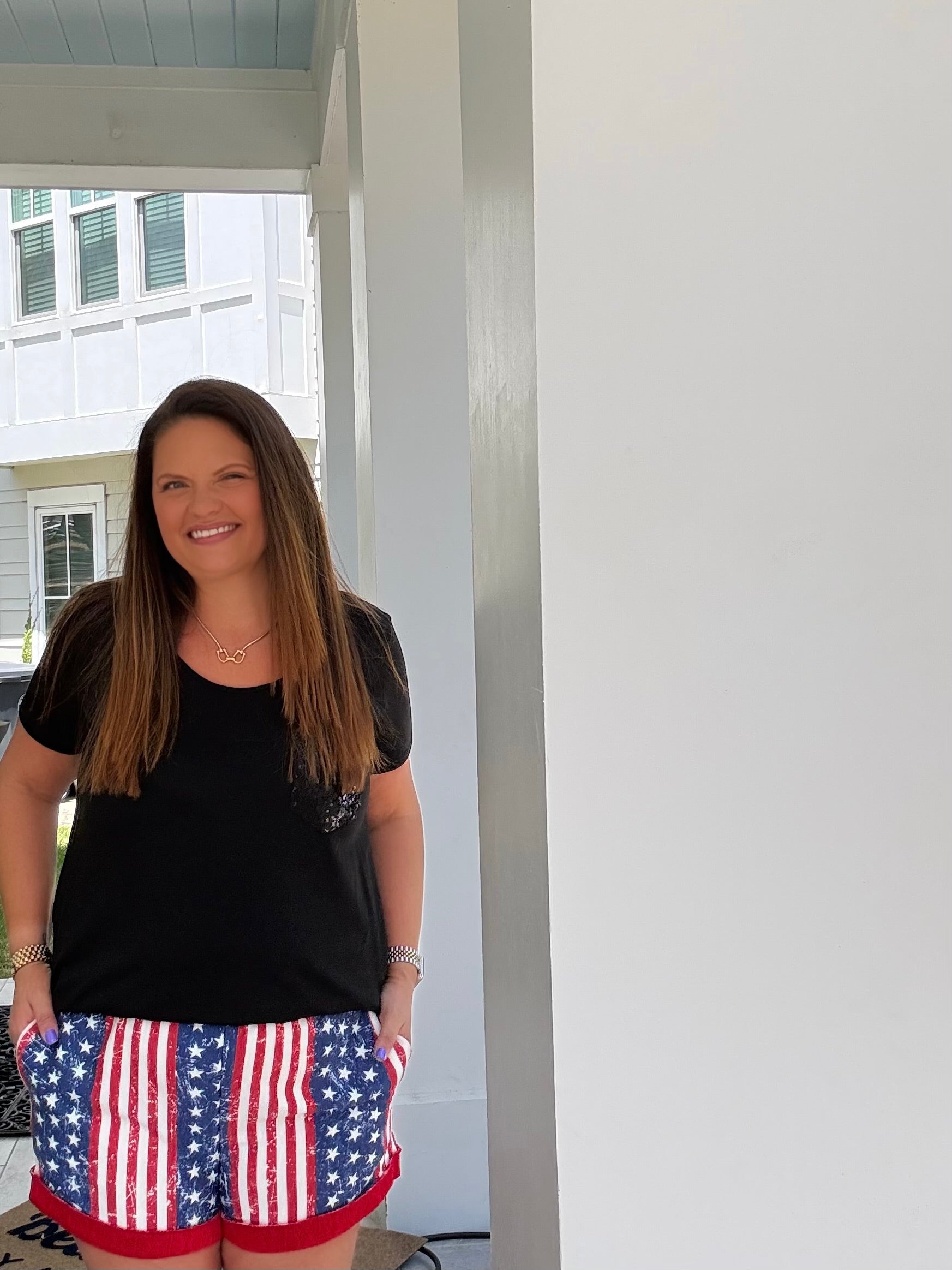 Patriotic Stripe Shorts by HeimishUSA (ARRAY) — Ships 2-3 weeks - BFF Here