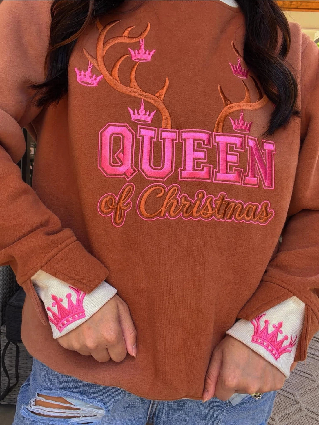 PREORDER: Queen of Christmas Layerpop™ Duo Cuff Sweatshirt by JadyK (ETA: November)