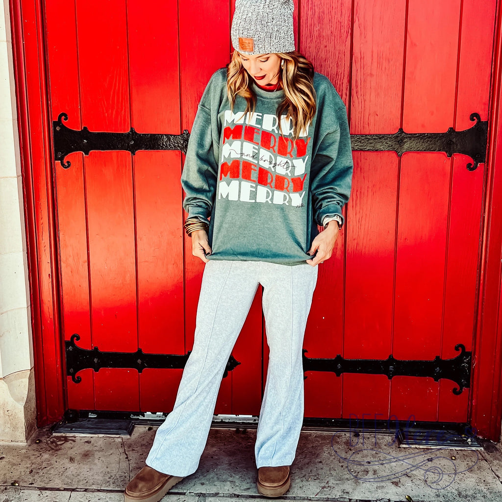 Merry & Bright Sweatshirt - BFF Here