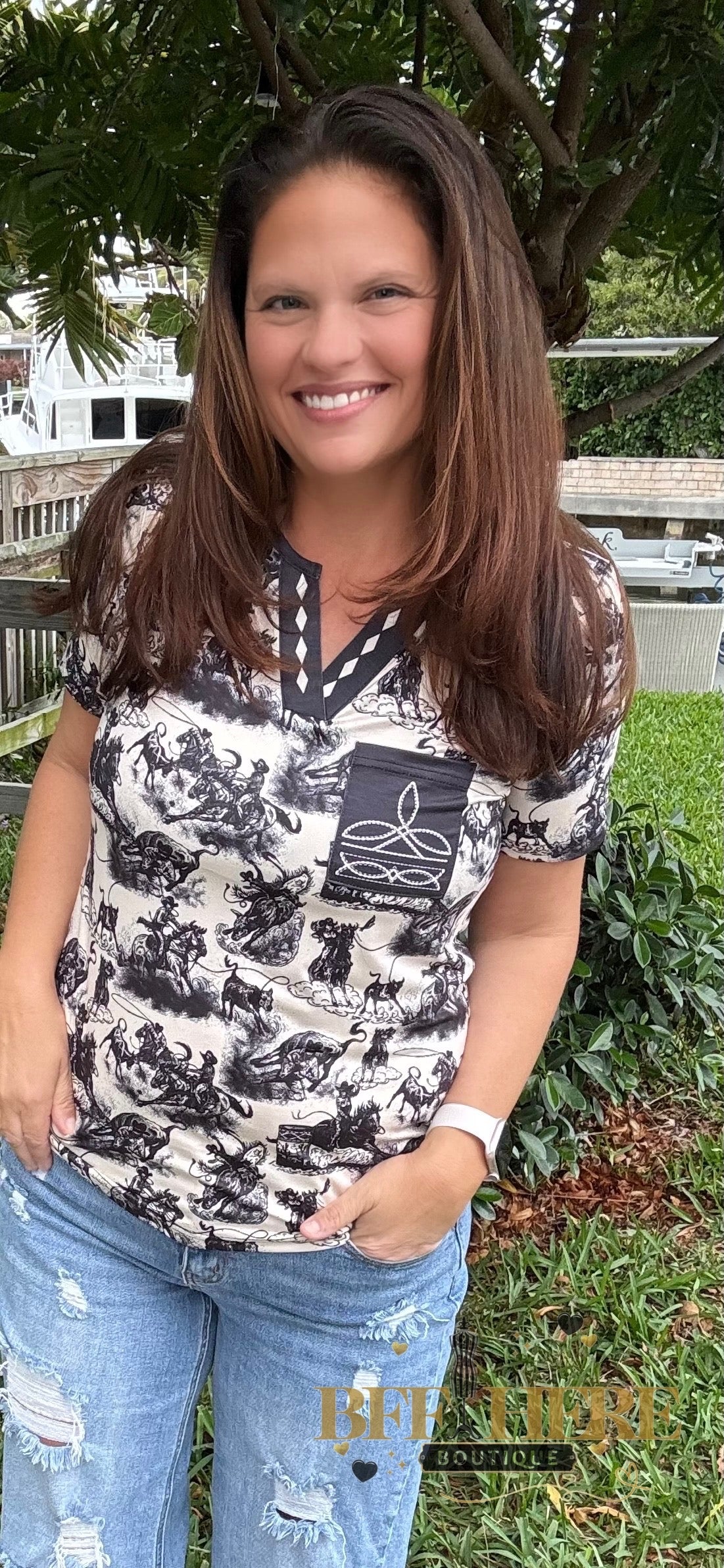 Rodeo Road Bootstitch Top by Sterling Kreek - BFF Here