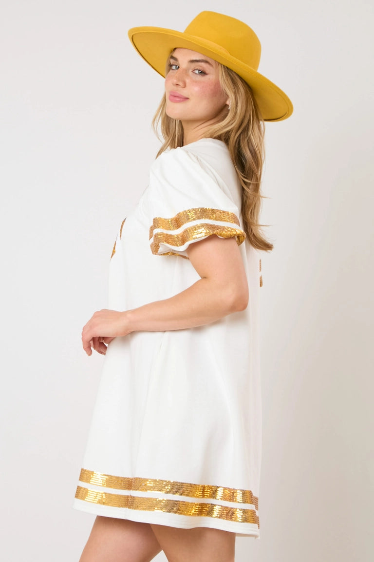 Championship Sparkle Football Dress / Choice of Color - BFF Here