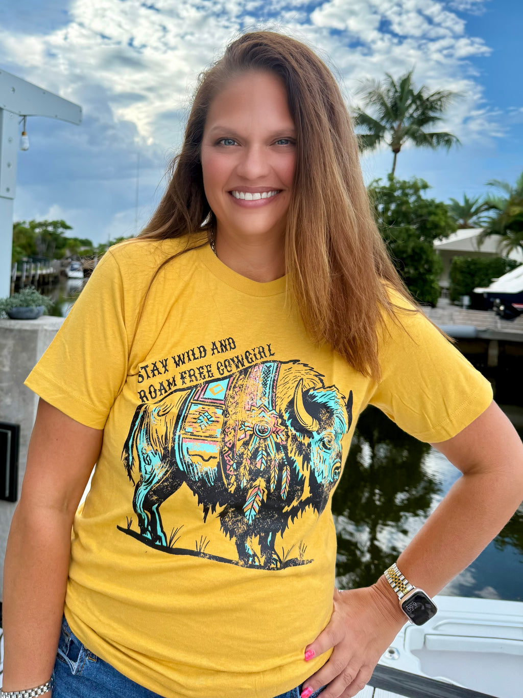 Stay Wild & Roam Free Cowgirl Tee - BFF Here