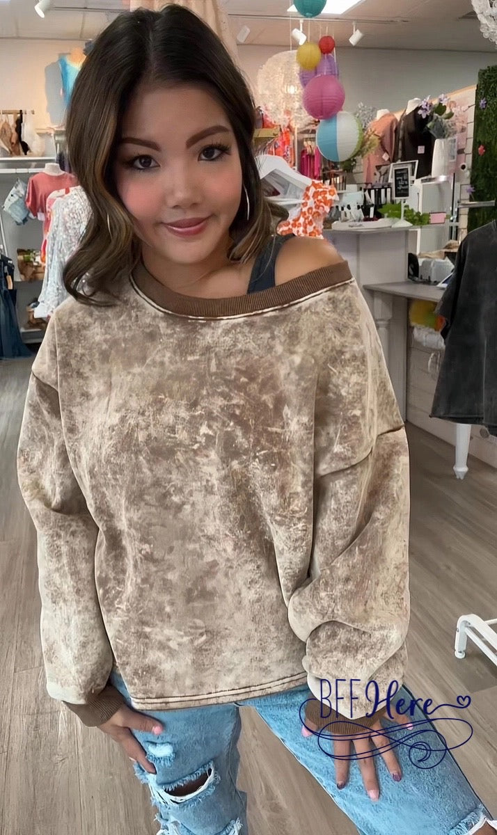 Shadow Hues: Ash Wash Oversized Sweatshirt with a Relaxed Vibe - BFF Here