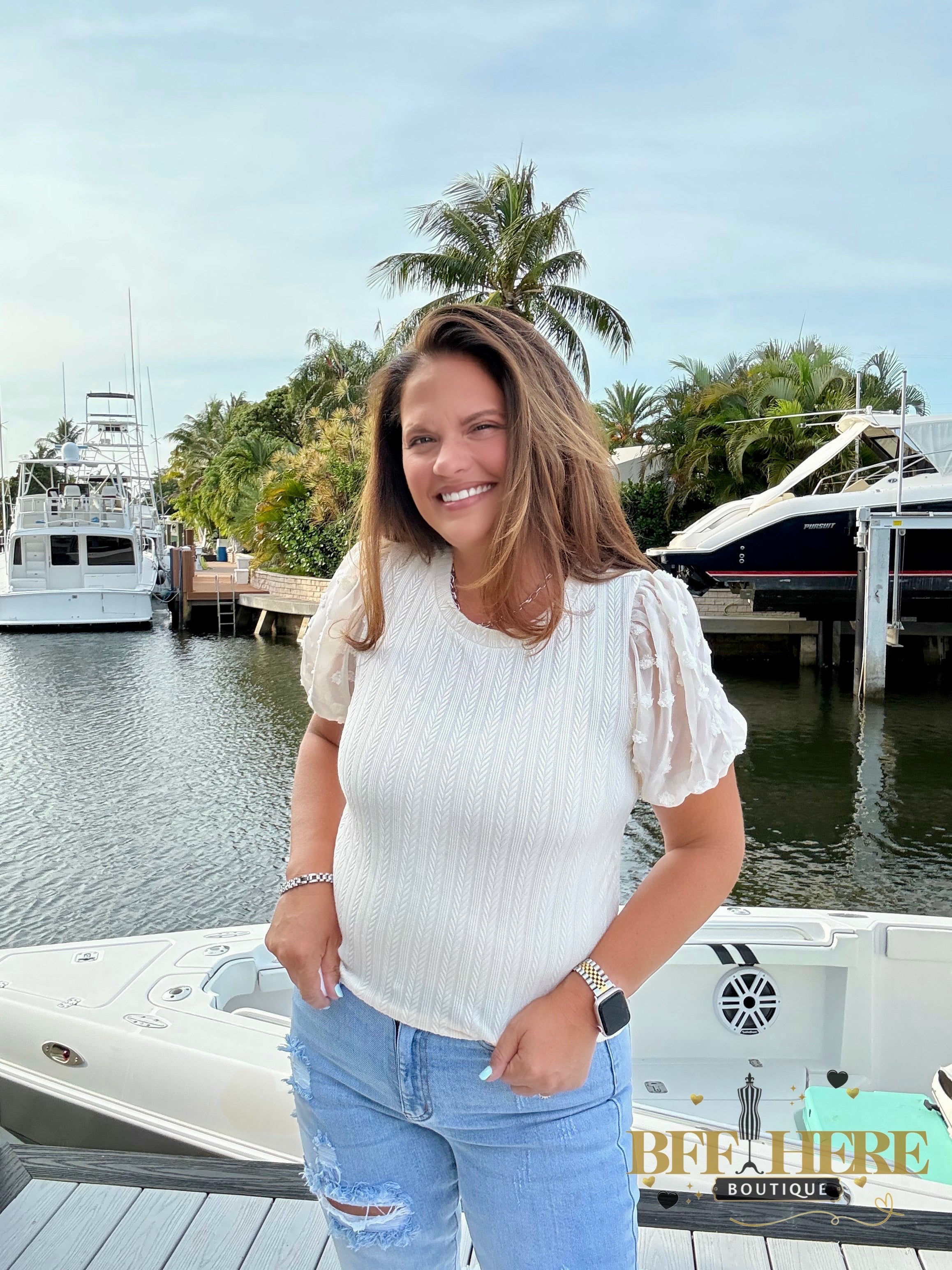 Prairie Bloom Puff Sleeve Top - BFF Here