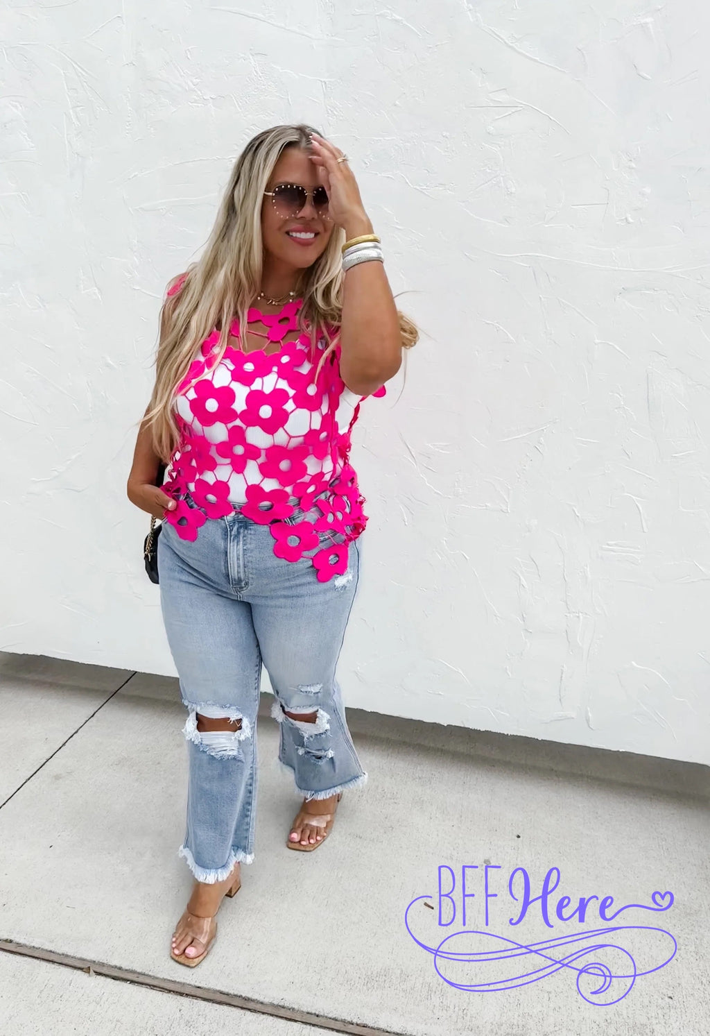 PREORDER: Petal Perfection: Crochet Flower Top / Choice of Color by Blakeley (Ships Middle of May) - BFF Here