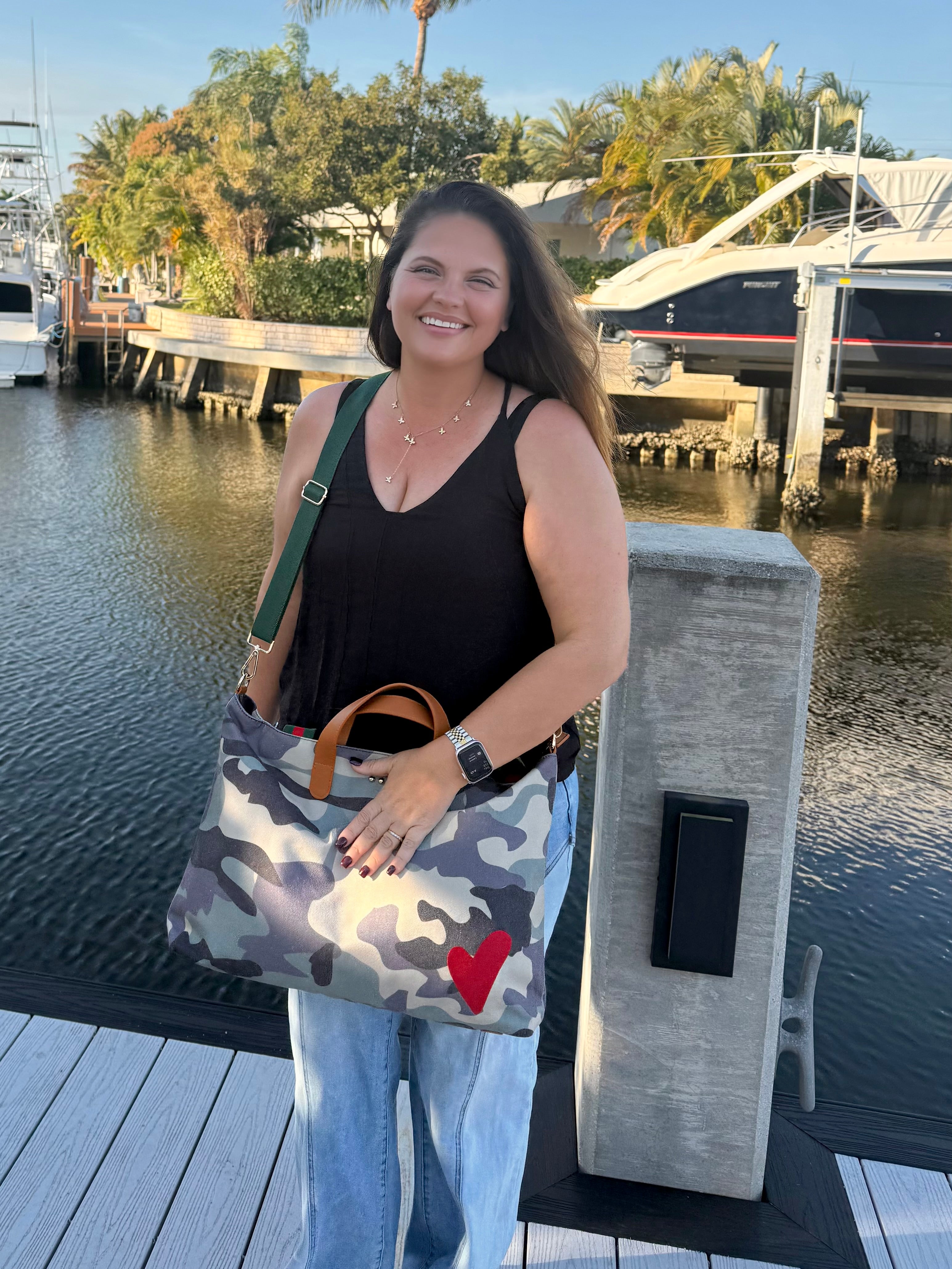 Chelsie Canvas Tote by Pretty Simple - BFF Here