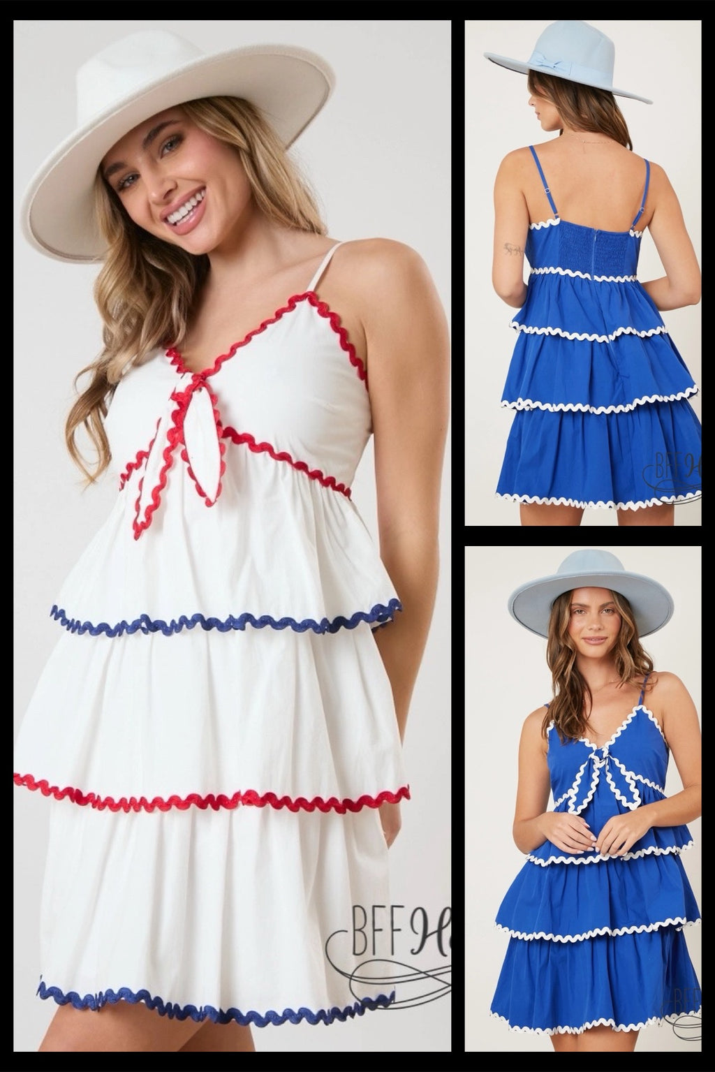 Chic Scallop-Trim Sundresses / Choice of Color - BFF Here