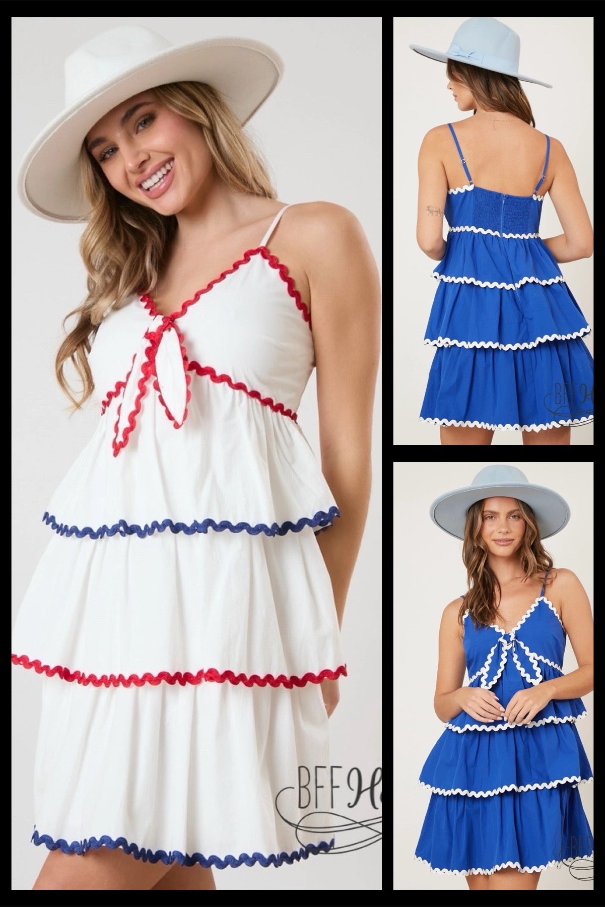 Chic Scallop-Trim Sundresses / Choice of Color - BFF Here