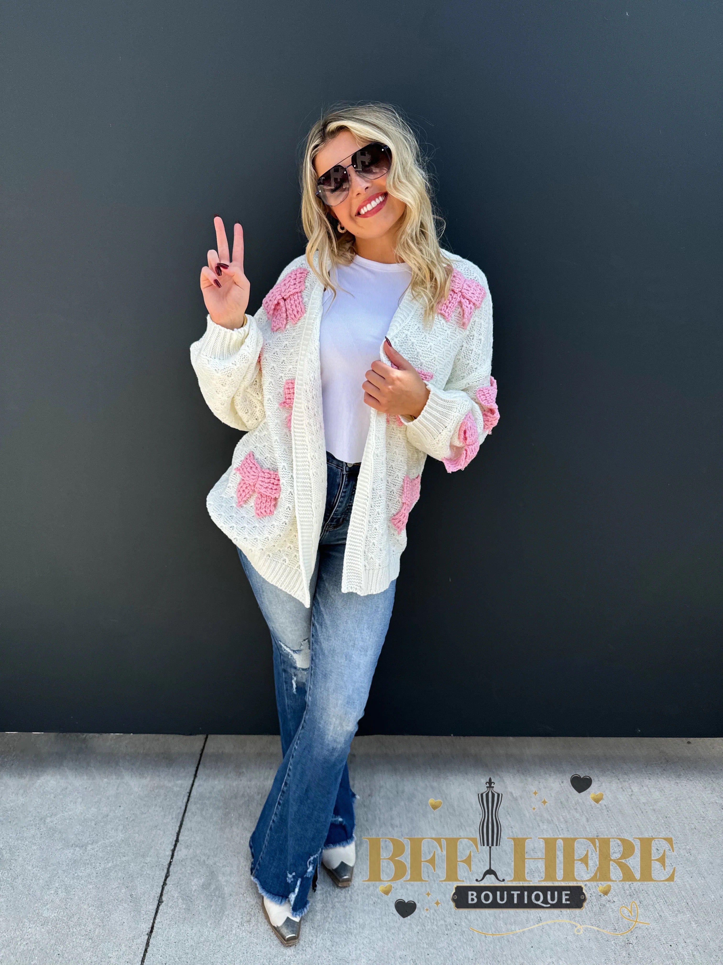 Clara Bow Knit Cardigan by Blakeley - BFF Here