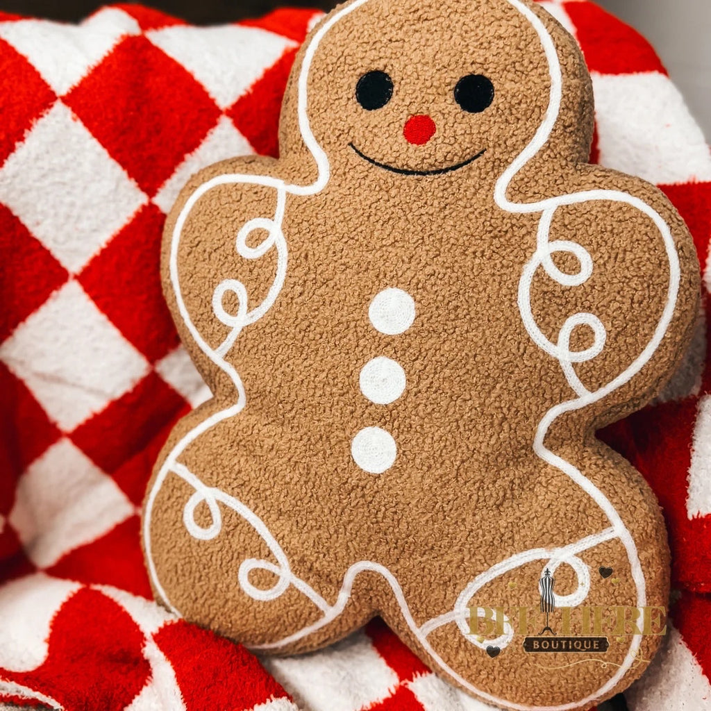 Gingerbread Hugs Pillow - BFF Here