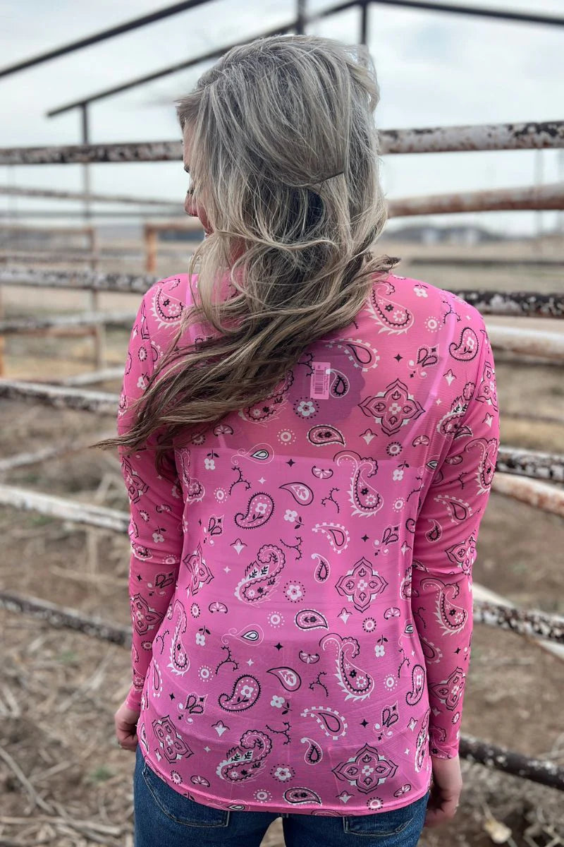 Bandana Babe Mesh Top / Pink by Sterling Kreek - BFF Here