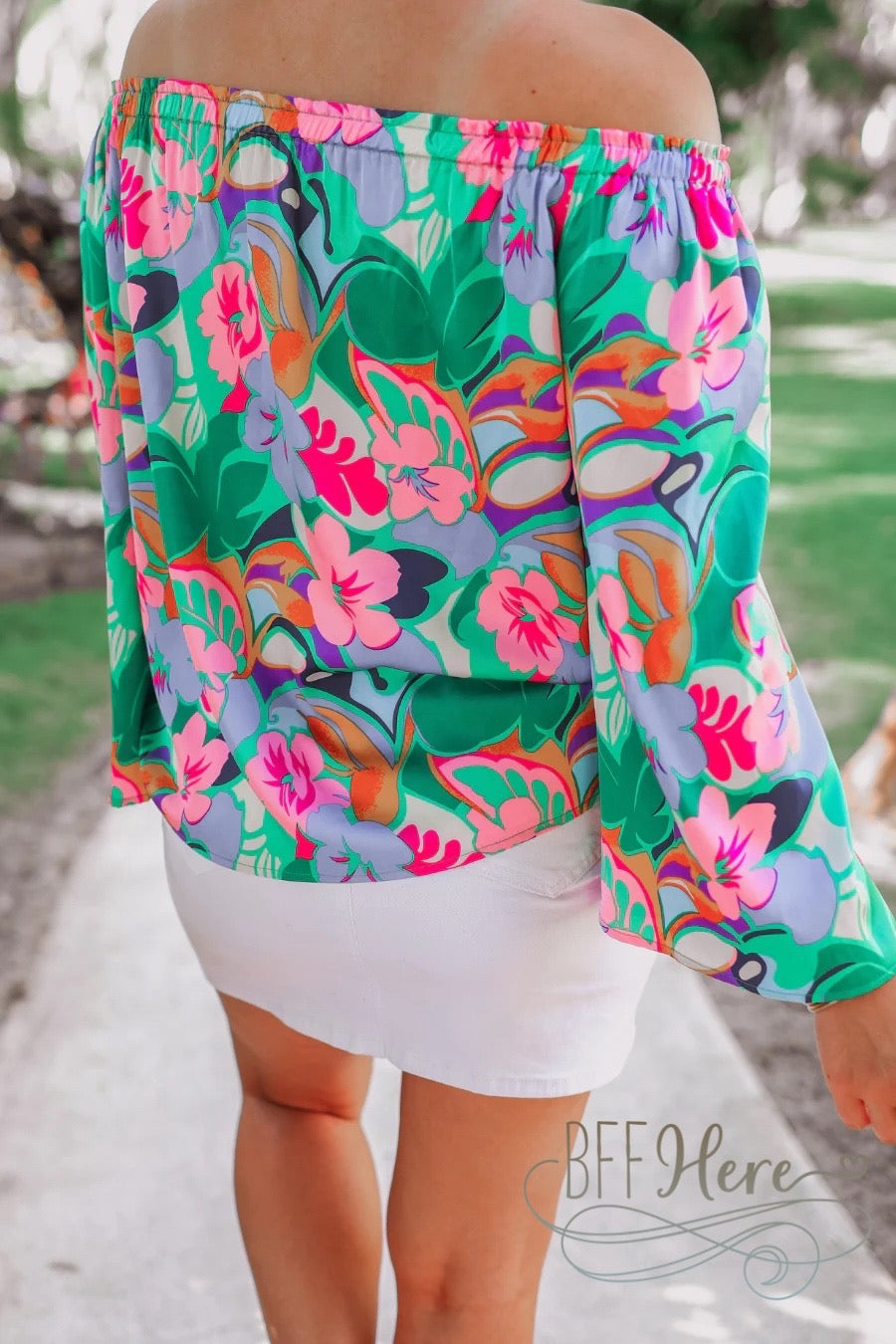 PREORDER-Always Happy Off The Shoulder Top /Choice of Color by Jess Lea (Ships Beginning of June) - BFF Here