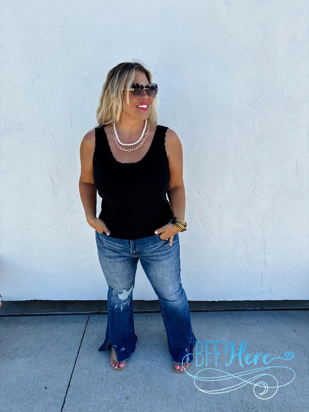 PREORDER: Lillian Scalloped Knit Tank by Blakeley / Choice of Color (Ships Beginning of May) - BFF Here