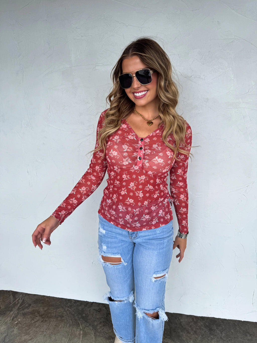 PREORDER: Annie V-Neck Mesh Top by Blakeley (ETA: Late November) - BFF Here