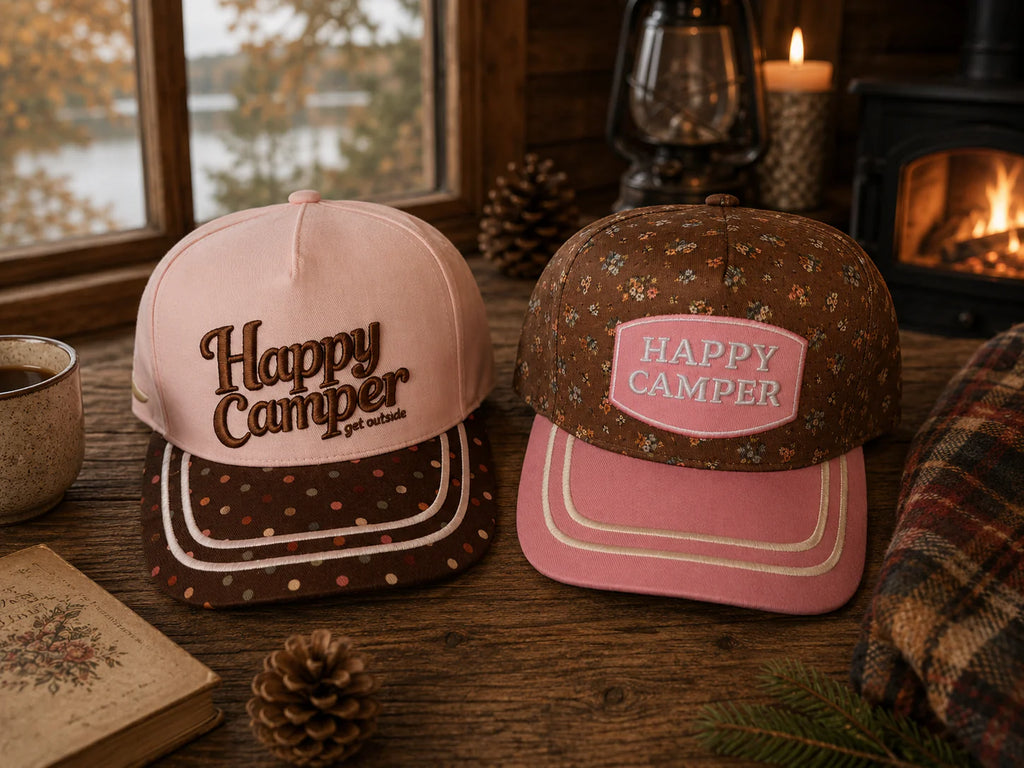 PREORDER: Happy Camper Trucker Hats by Blakeley (ETA: August)