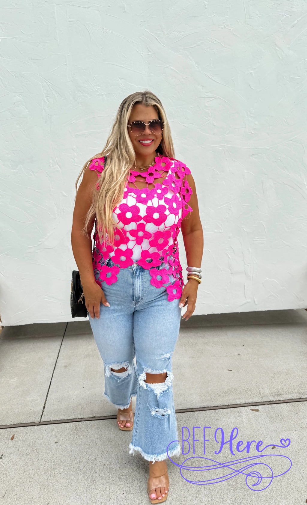 PREORDER: Petal Perfection: Crochet Flower Top / Choice of Color by Blakeley (Ships Middle of May) - BFF Here