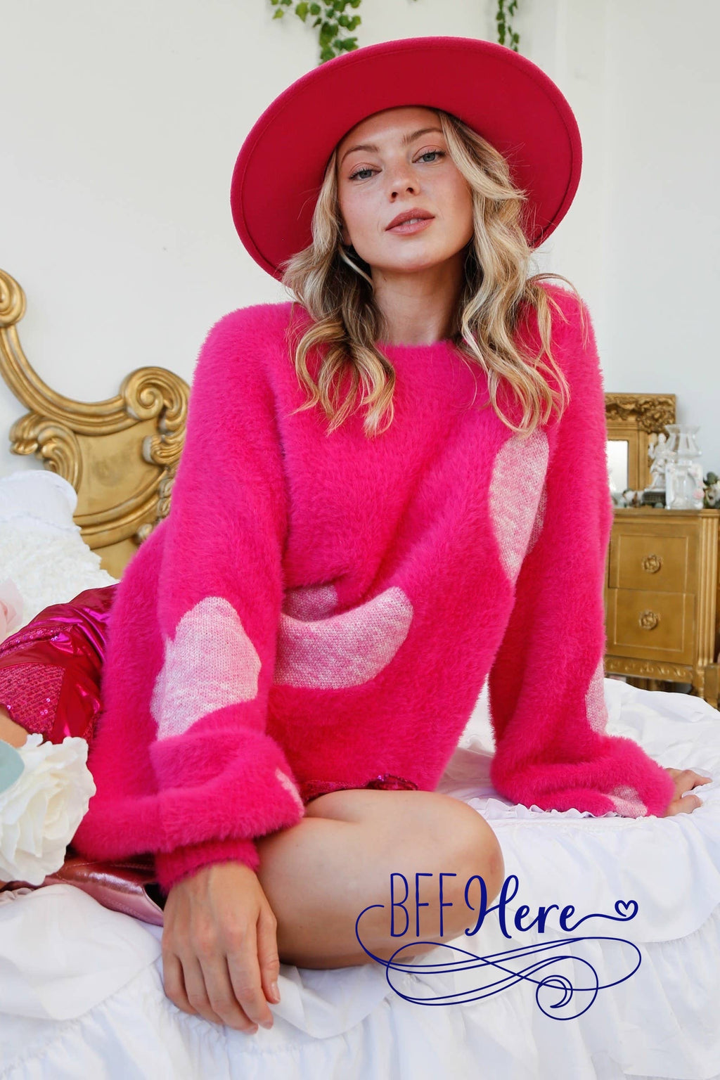 Love Knit: Heart  Sweater / Choice of Color - BFF Here