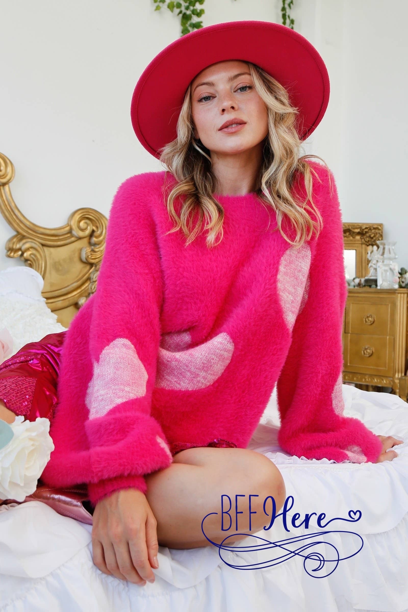 Love Knit: Heart  Sweater / Choice of Color - BFF Here