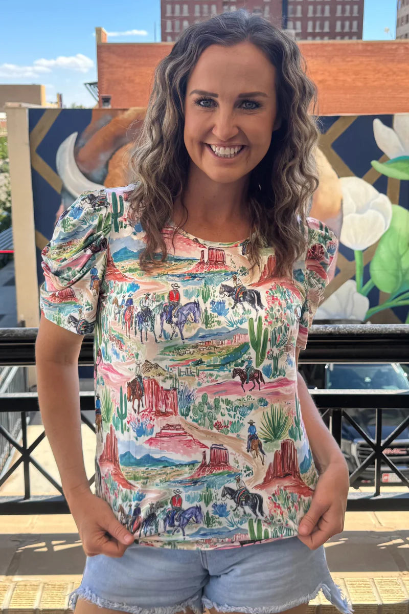 Painted Westbound Top by Sterling Kreek - BFF Here