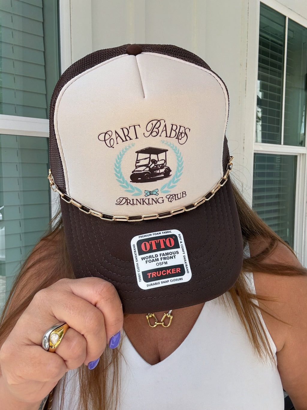 Cart Babes Tan Brown Trucker Hat by Southern Bliss (ARRAY) — (Ships 2-3 weeks) - BFF Here