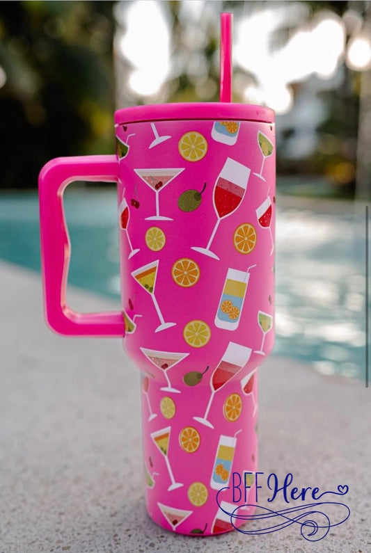 PREORDER: Happy Hour Tumbler Cup (Ships End of February ) - BFF Here