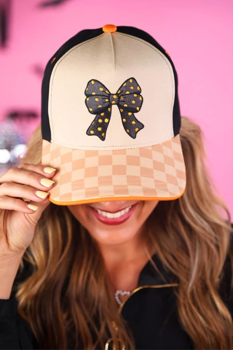 PREORDER: Spooky Sweet Checkered Hat by Jess Lea (ETA: August)