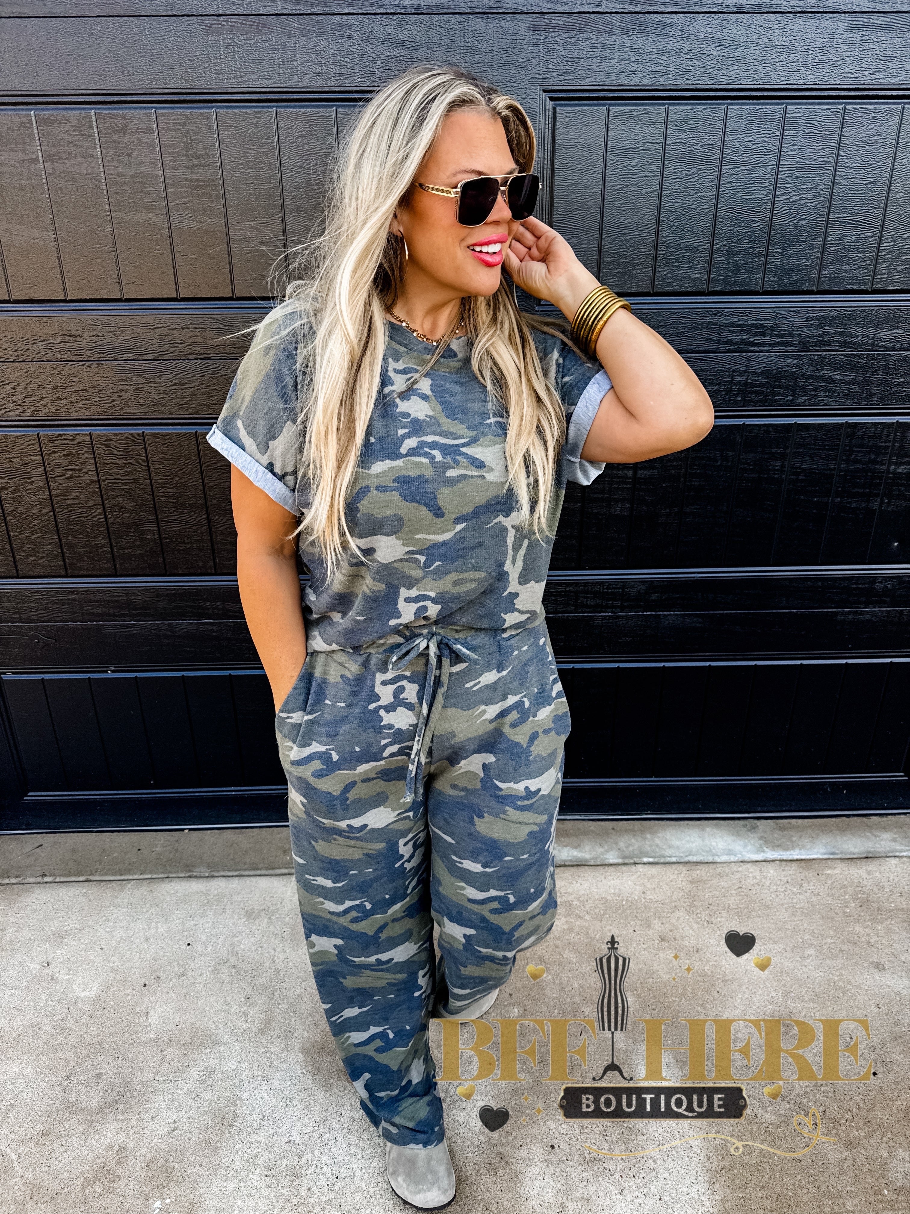 Kelsey Pant Set / Camo by Blakeley - BFF Here