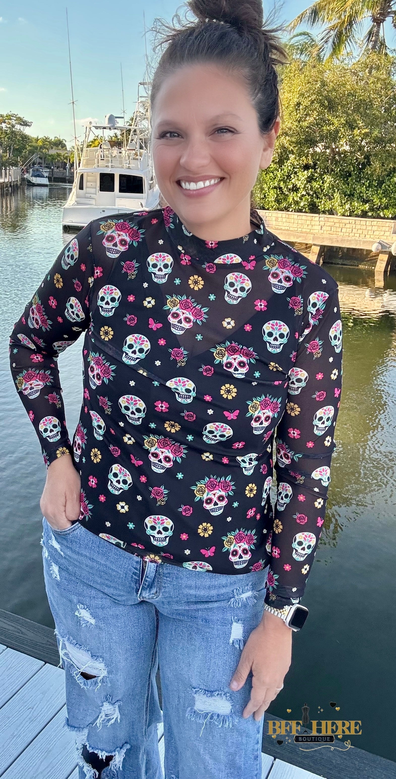 Life Is Brief Mesh Top by Sterling Kreek - BFF Here