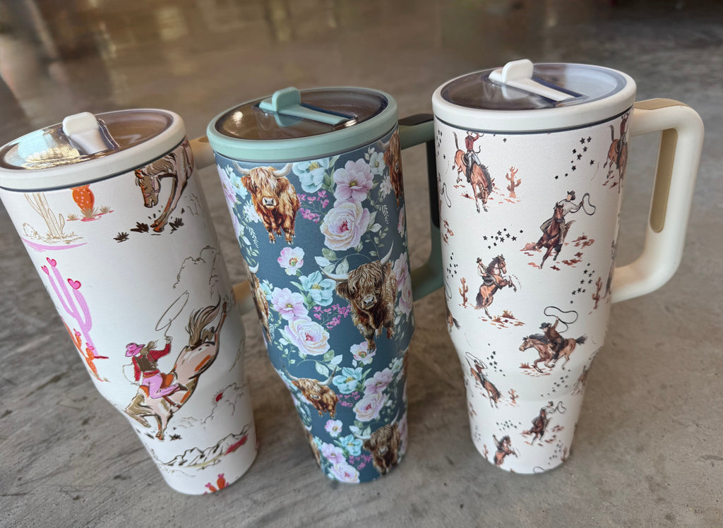 PREORDER: Floral & Western Tumblers by Blakeley (ETA: Beginning of September ) - BFF Here
