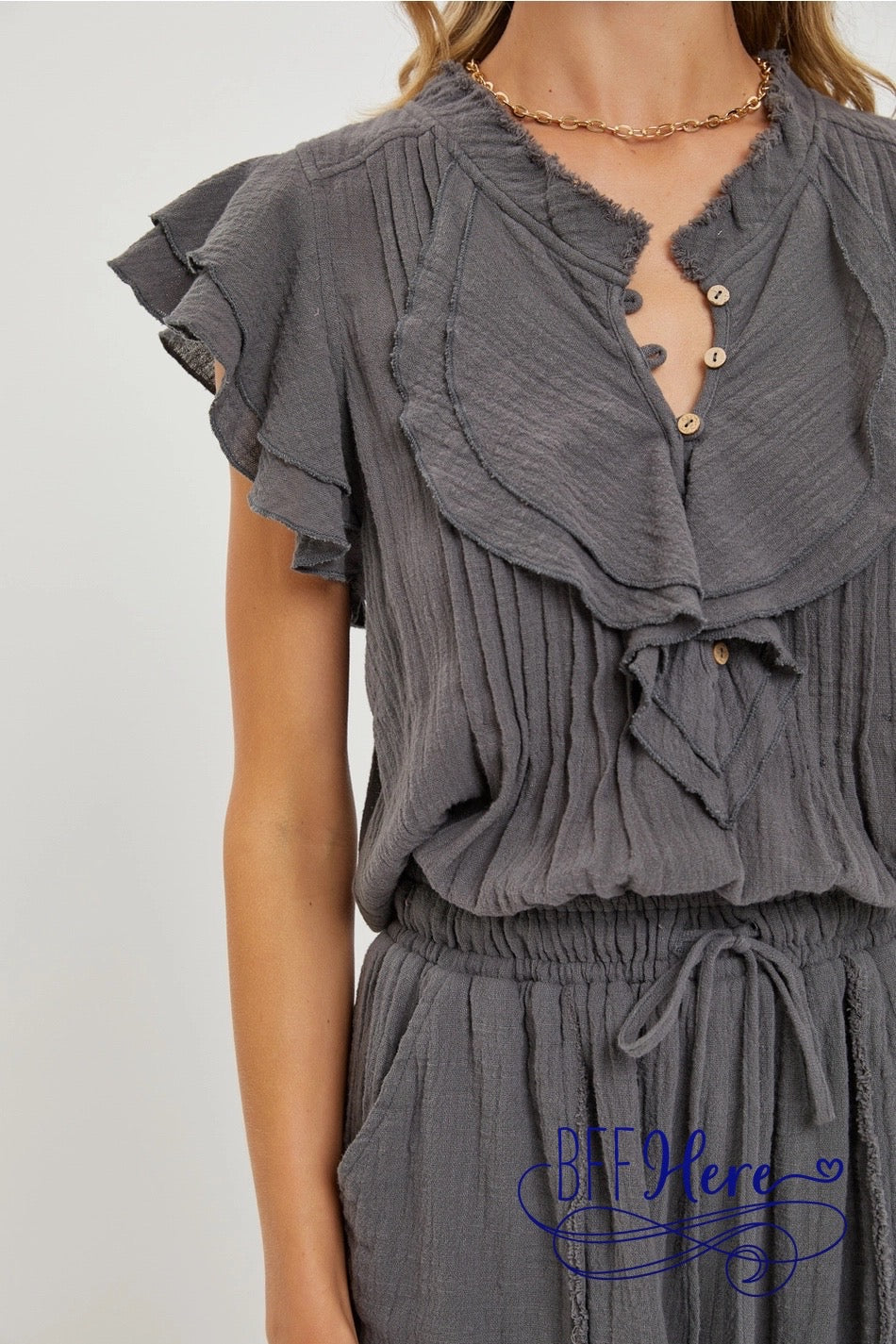 Ruffle Wrap Romper Magic - BFF Here