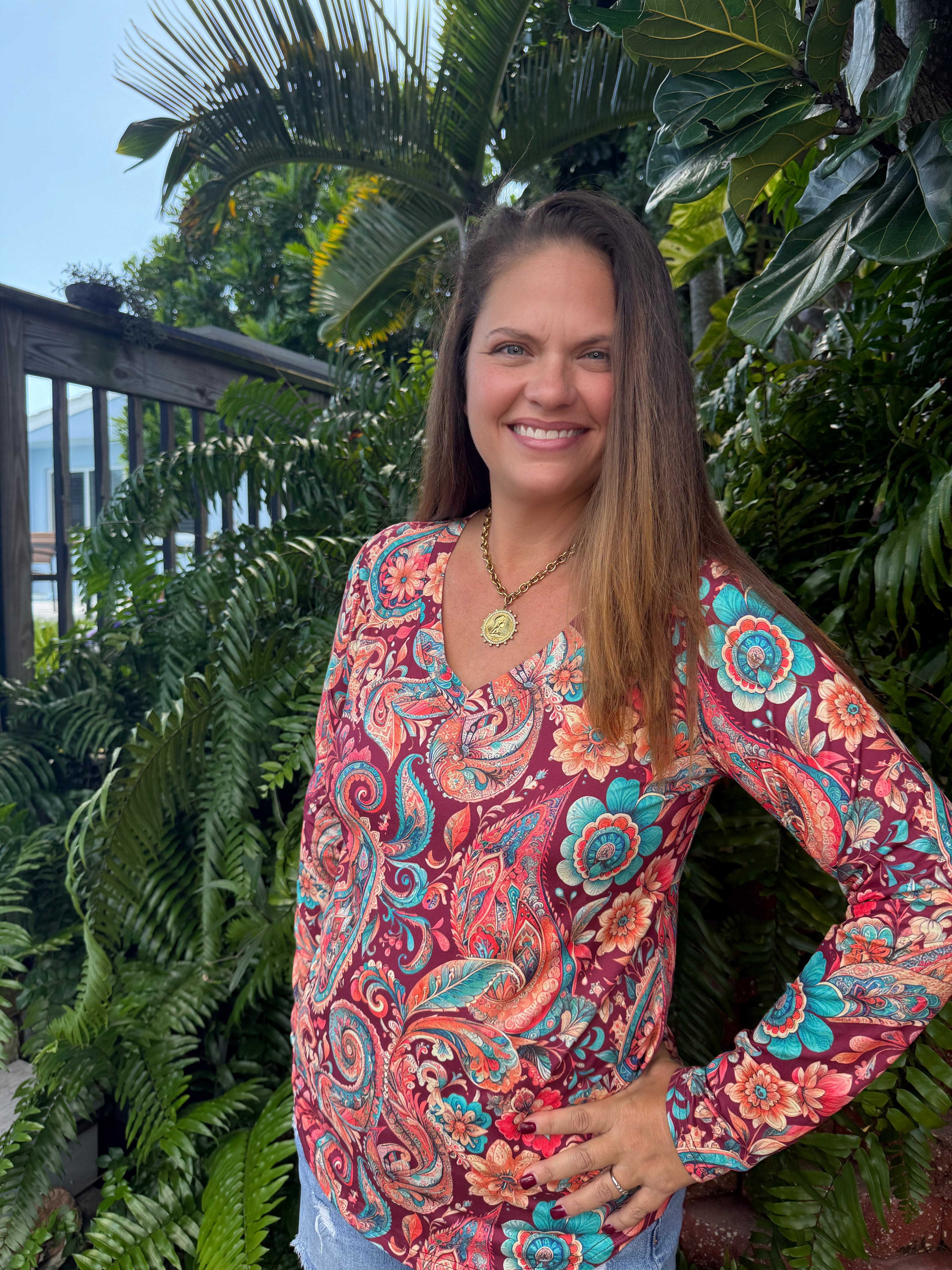 Paisley On The Plain Top by Sterling Kreek - BFF Here