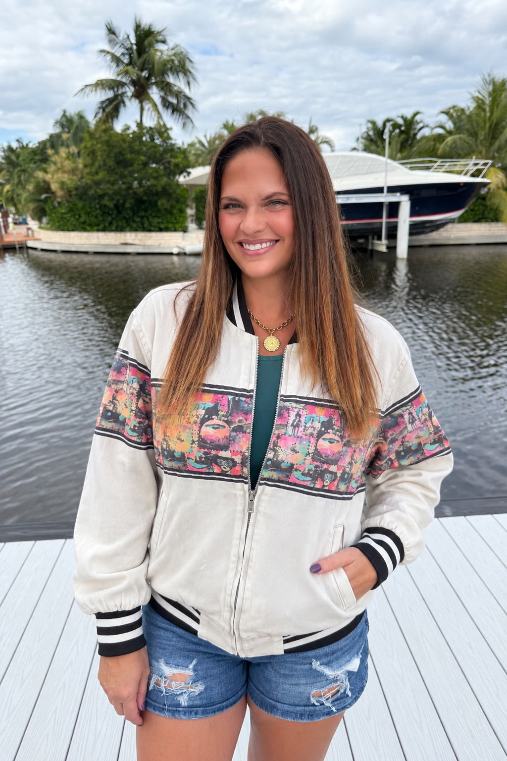 Cosmic Cowgirl Bomber Jacket by Sterling Kreek (Ships 1-2 weeks)