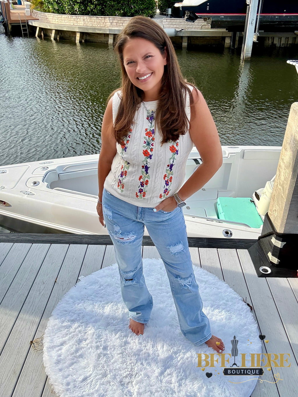 Ashland Straight Leg Distressed Jeans by Blakeley - BFF Here