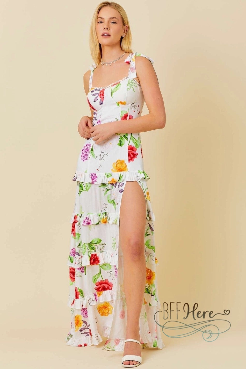 Garden Party Ruffle Maxi Dress - BFF Here