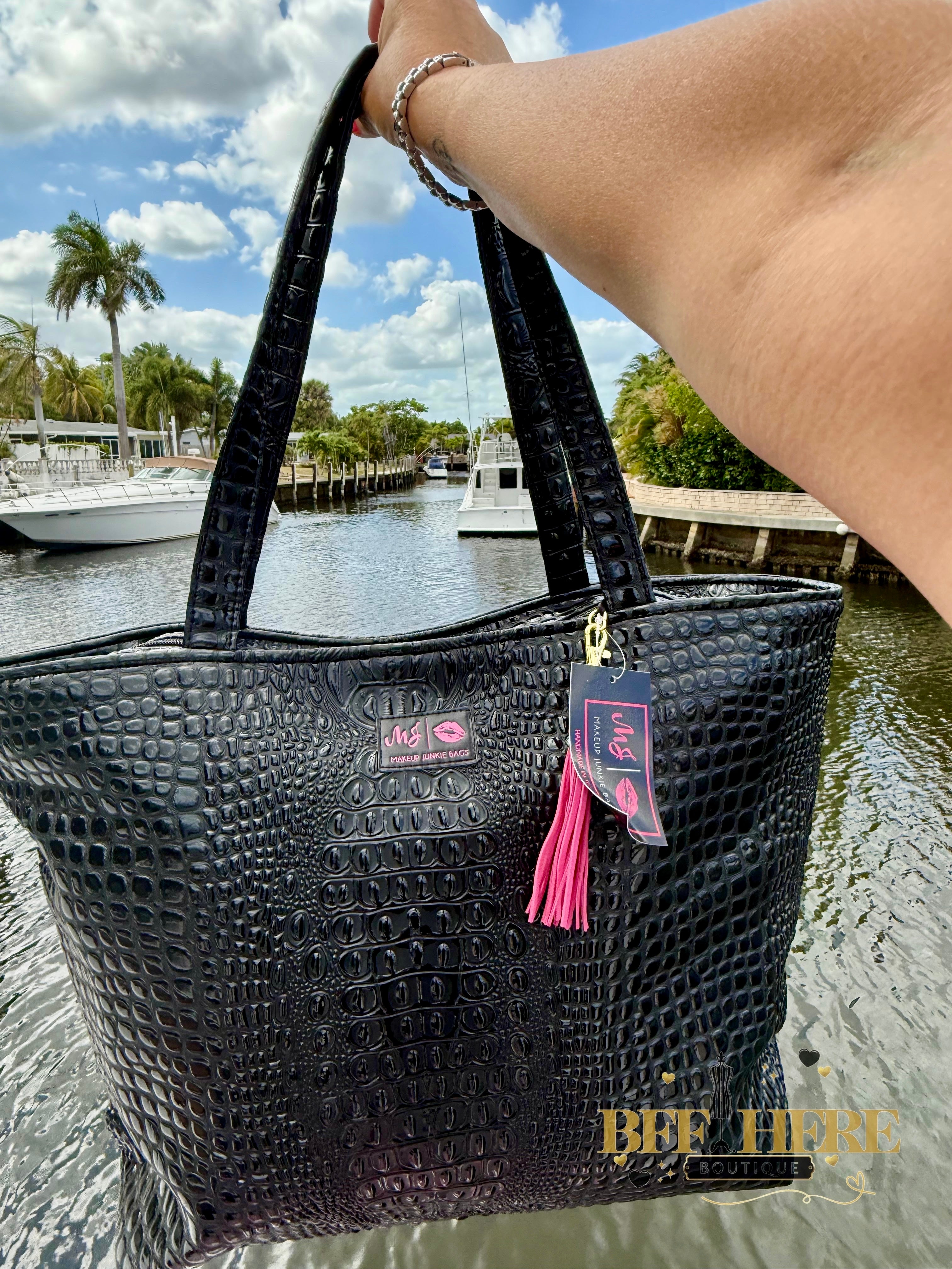 Bubble Gator Tote by Makeup Junkie Bags / Choice of Style - BFF Here