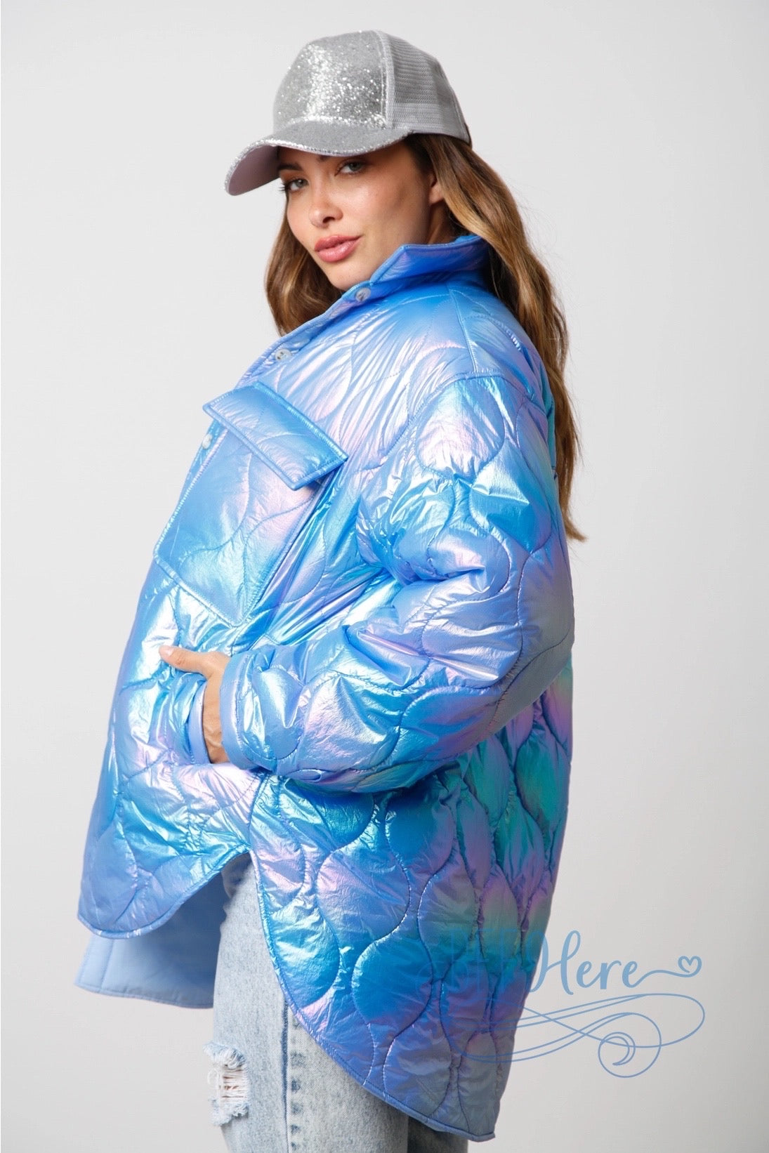 Mystical Glow Iridescent Puffer Jacket / Choice of Color - BFF Here