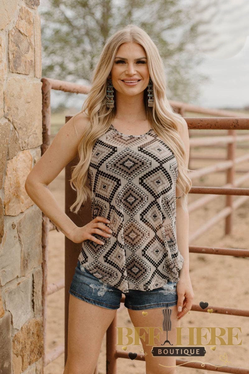 Prairie Lake Mesh Tank Top by Sterling Kreek