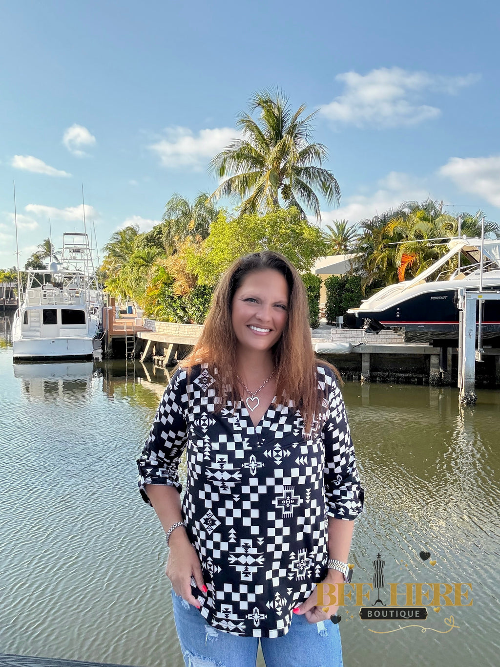Night Aztec Top by Sterling Kreek - BFF Here